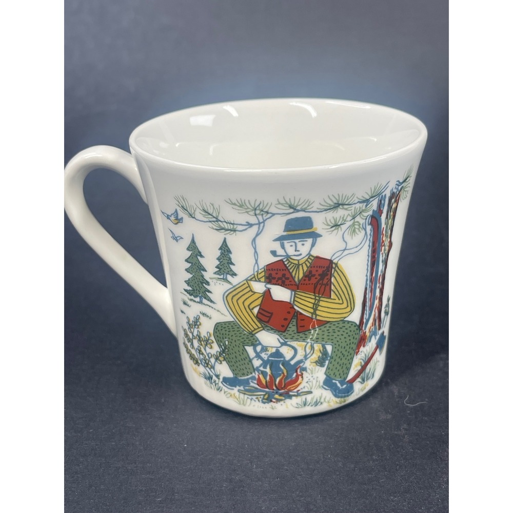Vintage Stavangerflint Norway Kaffedoktor Mug Turi Gramstad Oliver Folk Art 6oz